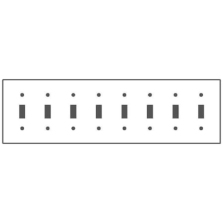 Mulberry Number of Gangs: 8 Steel, Painted/Smooth Semi-Gloss Finish, White 86078